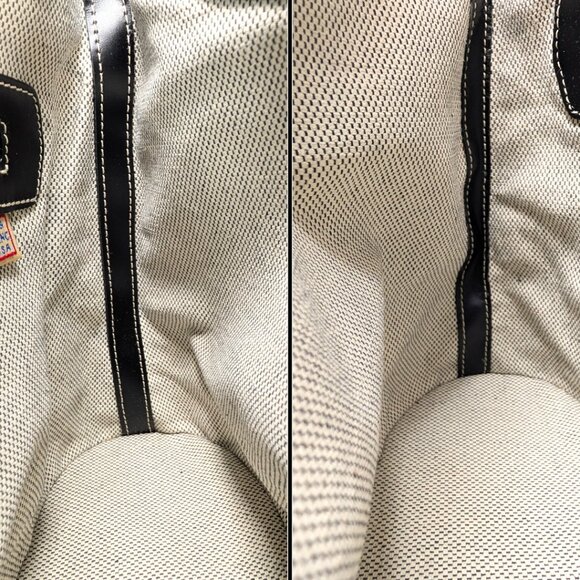 Dooney & Bourke Black Signature Crescent Canvas Leather Y2K Hobo Shoulder Bag - Picture 9 of 10